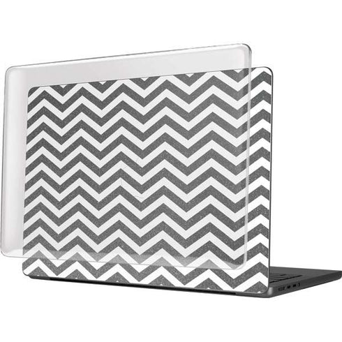 Silver Chevron MacBook Pro 14in (2021-24) Case plus Skin